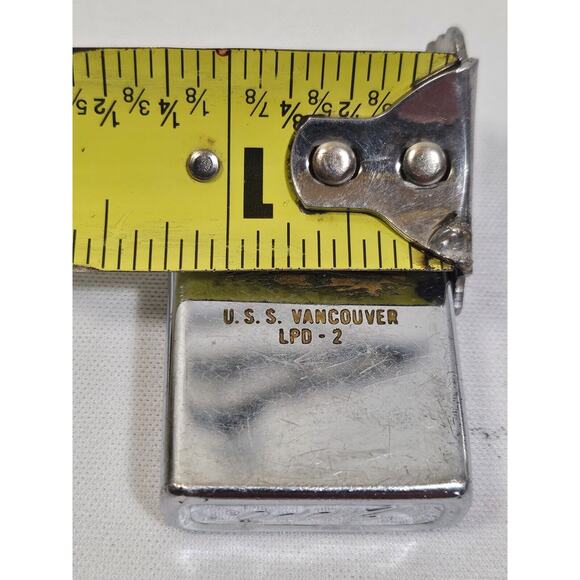 USS Vancouver LPD-2 Navy Military Zippo Slim Lighter Case Only ENGRAVED - Picture 8 of 8